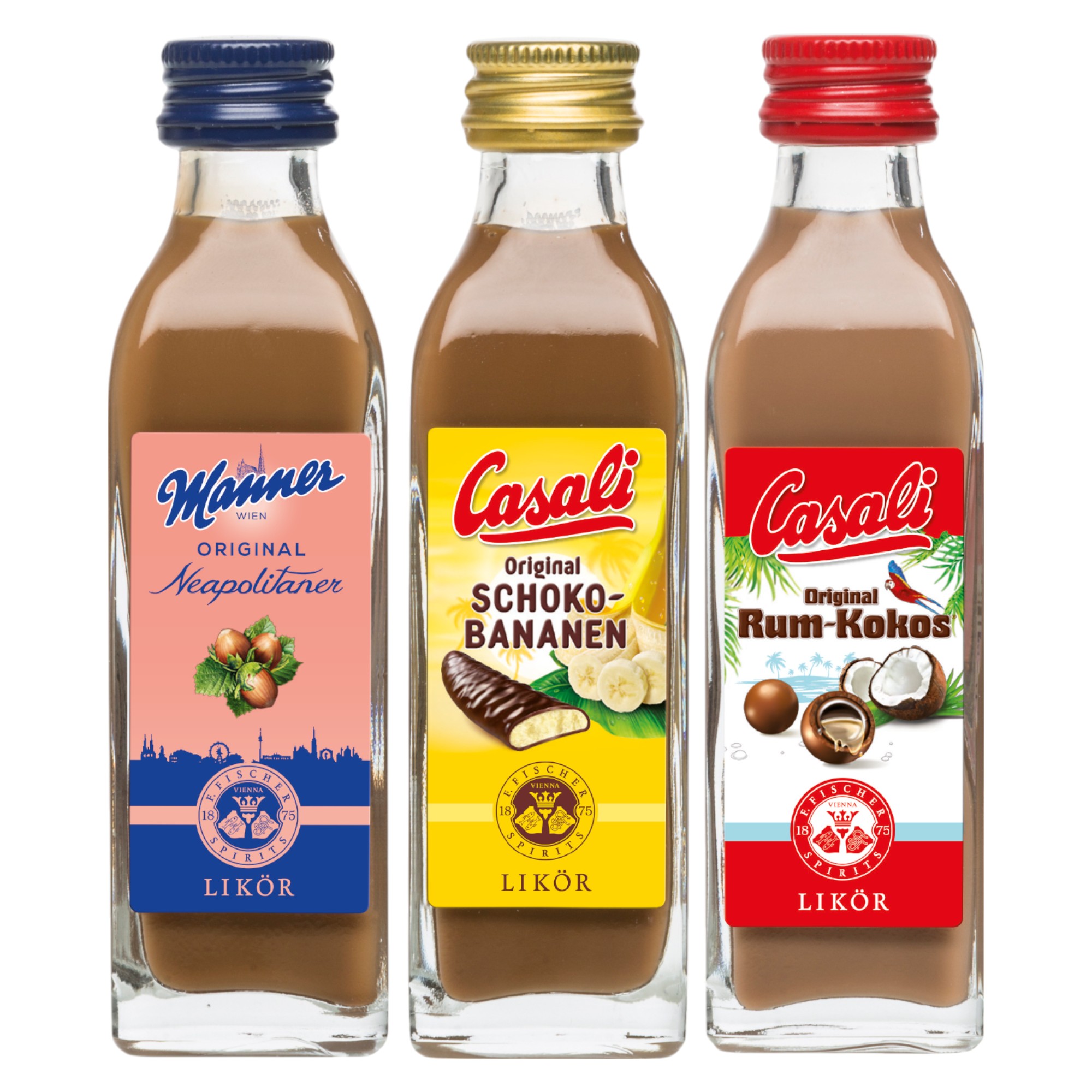 Manner Likörspezialitäten Mini 15 Prozent vol. 3 x 40ml